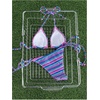 image:imageMakeMeChic Womens Striped Triangle Thong Micro Bikini Sets Halter Swimsuits Bathing SuitRoyal Blue