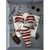 image:imageMakeMeChic Womens Striped Triangle Thong Micro Bikini Sets Halter Swimsuits Bathing SuitYellow Brown Red