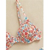 image:imageMakeMeChic Womens 2 Piece Bikini Set Floral Underwire Spaghetti Strap Smocked Bathing SuitBlue and Red