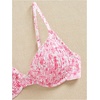 image:imageMakeMeChic Womens 2 Piece Bikini Set Floral Underwire Spaghetti Strap Smocked Bathing SuitPink Floral