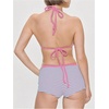 image:imageMakeMeChic Womens Bikini with Shorts Boyshort Bikini Set Halter Triangle Tie Backless Y2K SwimsuitBlue and Pink