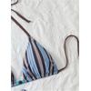 image:imageMakeMeChic Womens Bikini with Shorts Boyshort Bikini Set Halter Triangle Tie Backless Y2K SwimsuitMulticolor