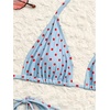 image:imageMakeMeChic Womens Polka Dots Triangle Bikini Sets Swim Shorts Y2K Leopard Striped Bathing Suit SwimsuitBlue Red Dots