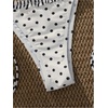 image:imageMakeMeChic Womens Polka Dots Triangle Thong Bikini Sets Gingham Halter Cute Swimsuit Bathing SuitBeige