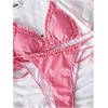 image:imageMakeMeChic Womens Polka Dots Triangle Thong Bikini Sets Gingham Halter Cute Swimsuit Bathing SuitPlaid Pink