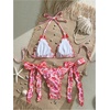 image:imageMakeMeChic Womens String Bikini Set Seashell Starfish Bow Ruffle Cheeky Cute Bikinis 2 Piece SwimsuitPink