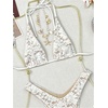 image:imageMakeMeChic Womens Triangle Thong Bikini Sets Floral Lace Halter Bathing Suit Swimsuit Cover Up SkirtWhite