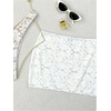 image:imageMakeMeChic Womens Triangle Thong Bikini Sets Floral Lace Halter Bathing Suit Swimsuit Cover Up SkirtWhite