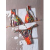 image:imageMakeMeChic Womens Tropical Boho Triangle Thong Bikini Sets Zebra Cheetah Bathing Suit SwimsuitsOrange Multicolor