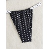 image:imageMakeMeChic Womens Tropical Boho Triangle Thong Bikini Sets Zebra Cheetah Bathing Suit SwimsuitsPolka Dots