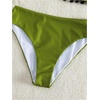 image:imageMAKEMECHIC Womens Boho Strapless Swimsuits Bandeau Mid Waist 2 Piece Bikini SetGreen