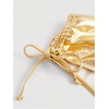 image:imageMakeMeChic Womens 2 Piece Gold Bikini Sets Metallic High Waisted Ruched Halter Tie Side Swim Bathing SuitGold