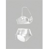image:imageMakeMeChic Womens 2 Piece Gold Bikini Sets Metallic High Waisted Ruched Halter Tie Side Swim Bathing SuitWhite