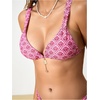 image:imageMakeMeChic Womens Floral Print 2 Piece Bikini Sets Tie Back Triangle Thong Bathing Suit SwimsuitN Pink Floral