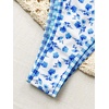 image:imageMakeMeChic Womens Micro Tanning Bikini Sets Cheetah Gingham Sexy Tiny Bathing Suit SwimsuitBlue White Floral