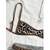 image:imageMakeMeChic Womens Micro Tanning Bikini Sets Cheetah Gingham Sexy Tiny Bathing Suit SwimsuitCheetah Brown
