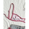 image:imageMakeMeChic Womens Micro Tanning Bikini Sets Cheetah Gingham Sexy Tiny Bathing Suit SwimsuitFloral Red White