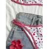 image:imageMakeMeChic Womens Micro Tanning Bikini Sets Cheetah Gingham Sexy Tiny Bathing Suit SwimsuitFloral Red White