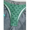 image:imageMakeMeChic Womens Micro Tanning Bikini Sets Cheetah Gingham Sexy Tiny Bathing Suit SwimsuitGreen Floral