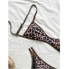 image:imageMakeMeChic Womens Micro Tanning Bikini Sets Cheetah Gingham Sexy Tiny Bathing Suit SwimsuitLeopard Dark Brown