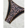 image:imageMakeMeChic Womens Micro Tanning Bikini Sets Cheetah Gingham Sexy Tiny Bathing Suit SwimsuitLeopard Dark Brown
