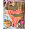 image:imageMakeMeChic Womens Micro Tanning Bikini Sets Cheetah Gingham Sexy Tiny Bathing Suit SwimsuitOrange Floral