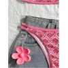 image:imageMakeMeChic Womens Micro Tanning Bikini Sets Cheetah Gingham Sexy Tiny Bathing Suit SwimsuitPink