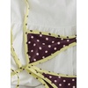 image:imageMakeMeChic Womens Micro Tanning Bikini Sets Cheetah Gingham Sexy Tiny Bathing Suit SwimsuitPolka Dots Brown