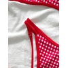 image:imageMakeMeChic Womens Micro Tanning Bikini Sets Cheetah Gingham Sexy Tiny Bathing Suit SwimsuitRed