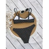 image:imageMakeMeChic Womens Polka Dots Thong Bikini Sets High Cut Micro Sexy Bathing Suit SwimsuitBlack