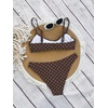 image:imageMakeMeChic Womens Polka Dots Thong Bikini Sets High Cut Micro Sexy Bathing Suit SwimsuitBrown