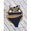 image:imageMakeMeChic Womens Polka Dots Thong Bikini Sets High Cut Micro Sexy Bathing Suit SwimsuitPolka Dots Dark Blue