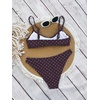 image:imageMakeMeChic Womens Polka Dots Thong Bikini Sets High Cut Micro Sexy Bathing Suit SwimsuitPurple Pink