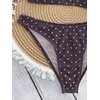 image:imageMakeMeChic Womens Polka Dots Thong Bikini Sets High Cut Micro Sexy Bathing Suit SwimsuitPurple Pink