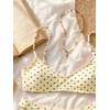 image:imageMakeMeChic Womens Polka Dots Thong Bikini Sets High Cut Micro Sexy Bathing Suit SwimsuitYellow