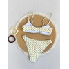 image:imageMakeMeChic Womens Polka Dots Thong Bikini Sets High Cut Micro Sexy Bathing Suit SwimsuitYellow