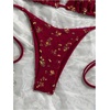 image:imageMakeMeChic Womens Sexy Sequin Bikini Sets String Halter Triangle Swimsuits Two Piece Summer Bathing SuitBurgundy