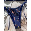 image:imageMakeMeChic Womens Sexy Sequin Bikini Sets String Halter Triangle Swimsuits Two Piece Summer Bathing SuitDark Blue