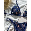 image:imageMakeMeChic Womens Sexy Sequin Bikini Sets String Halter Triangle Swimsuits Two Piece Summer Bathing SuitDark Blue