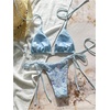 image:imageMakeMeChic Womens Sexy Sequin Bikini Sets String Halter Triangle Swimsuits Two Piece Summer Bathing SuitLight Blue