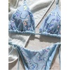 image:imageMakeMeChic Womens Sexy Sequin Bikini Sets String Halter Triangle Swimsuits Two Piece Summer Bathing SuitLight Blue