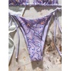 image:imageMakeMeChic Womens Sexy Sequin Bikini Sets String Halter Triangle Swimsuits Two Piece Summer Bathing SuitMauve Purple