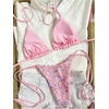 image:imageMakeMeChic Womens Sexy Sequin Bikini Sets String Halter Triangle Swimsuits Two Piece Summer Bathing SuitPink