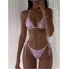 image:imageMakeMeChic Womens Sexy Sequin Bikini Sets String Halter Triangle Swimsuits Two Piece Summer Bathing SuitPink