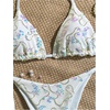 image:imageMakeMeChic Womens Sexy Sequin Bikini Sets String Halter Triangle Swimsuits Two Piece Summer Bathing SuitWhite