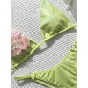 image:imageMakeMeChic Womens Triangle Thong Bikini Sets Sexy Shiny Starfish Halter Bikini Micro Tiny Cute Bathing Suit SwimsuitLime Green