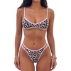 image:imageMakeMeChic Womens Micro Tanning Bikini Sets Cheetah Gingham Sexy Tiny Bathing Suit SwimsuitLeopard