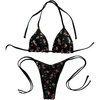 image:imageMakeMeChic Womens Sexy Sequin Bikini Sets String Halter Triangle Swimsuits Two Piece Summer Bathing SuitBlack