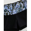 image:imageMakeMeChic Womens 2 Piece Bikini Sets Cheetah Print Halter Bikini Top with Shorts SwimsuitsMulticolor Blue