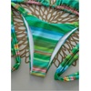 image:imageMakeMeChic Womens Striped Tie Dye Bikini Sets Halter Triangle Tie Side 2 Piece SwimsuitsGreen
